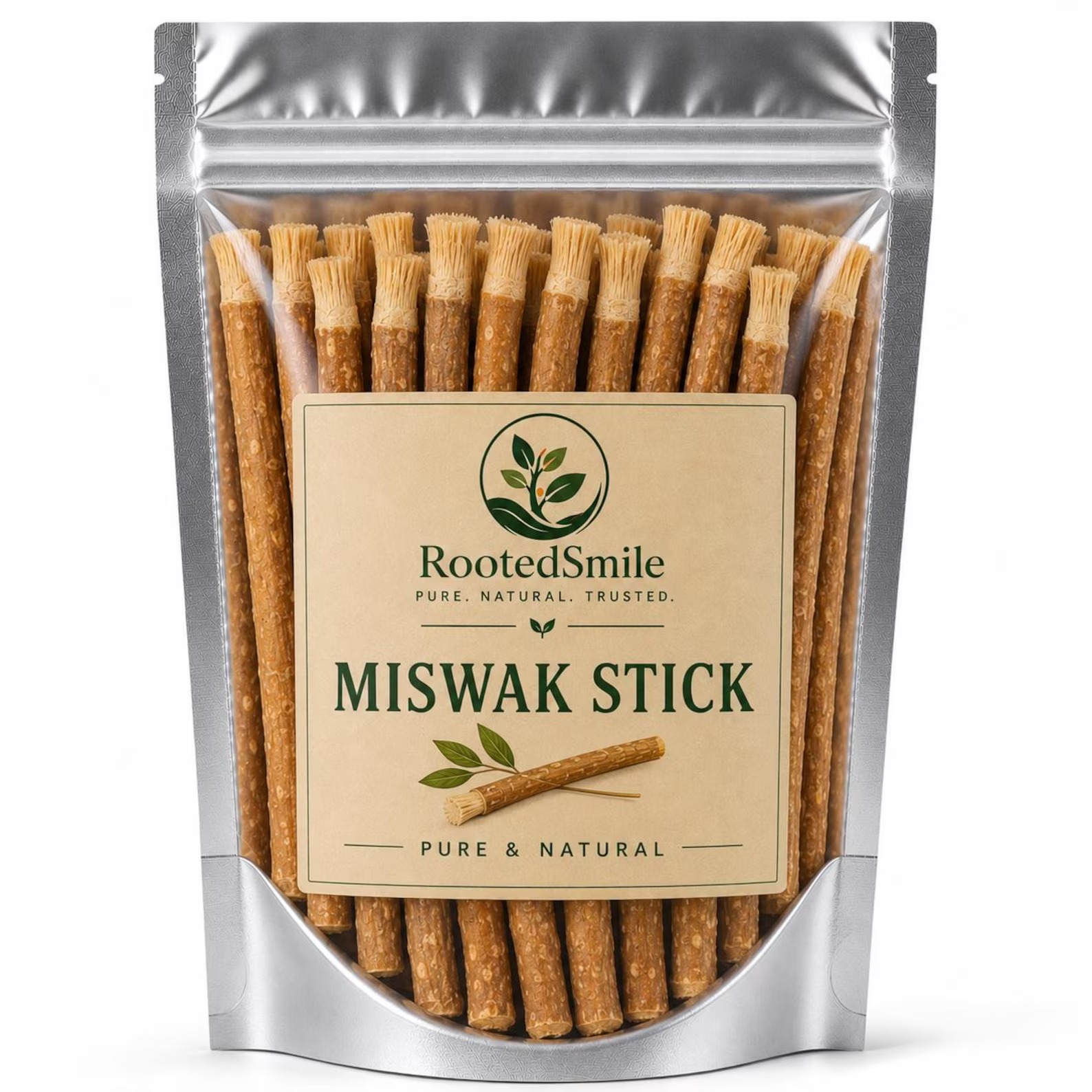 Pungă cu bețișoare miswak din lemn